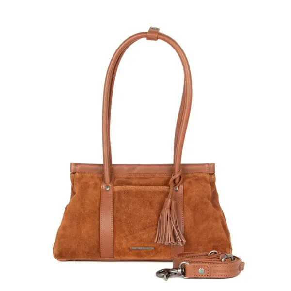 Leren Handtas - Milania - Mocca