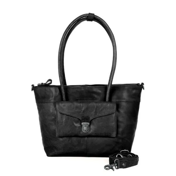 Leren Shopper - Yara - Zwart