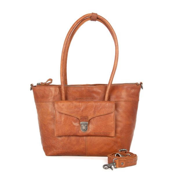 Leren Shopper - Yara - Brandy Cognac