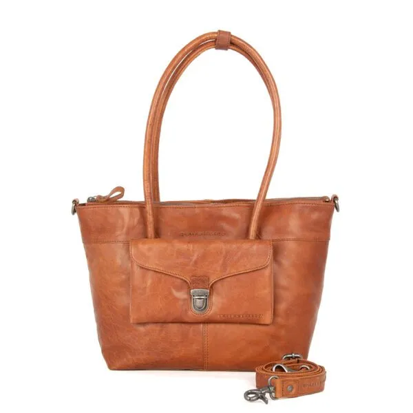 Leren Shopper - Yara - Brandy Cognac