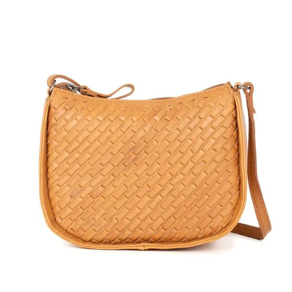 Leren Crossbodytas - Juna - Tan