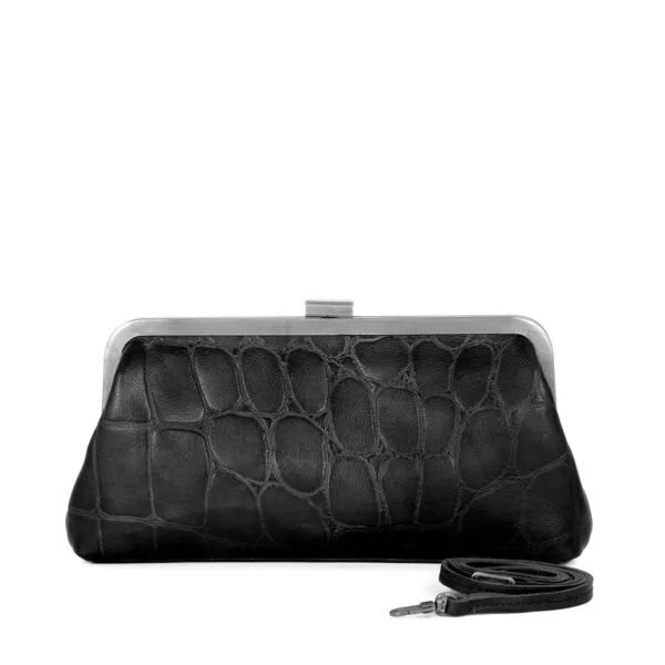 Leren Clutch - Cherice - Zwart