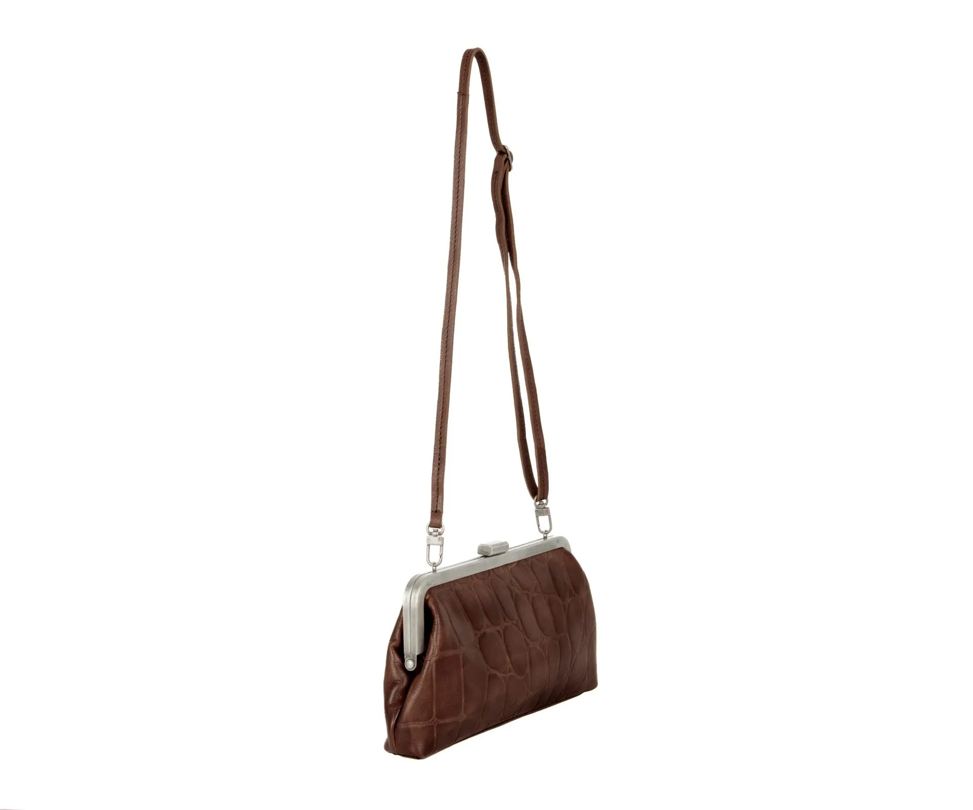 Leren Clutch - Cherice - Donkerbruin - Afbeelding 3